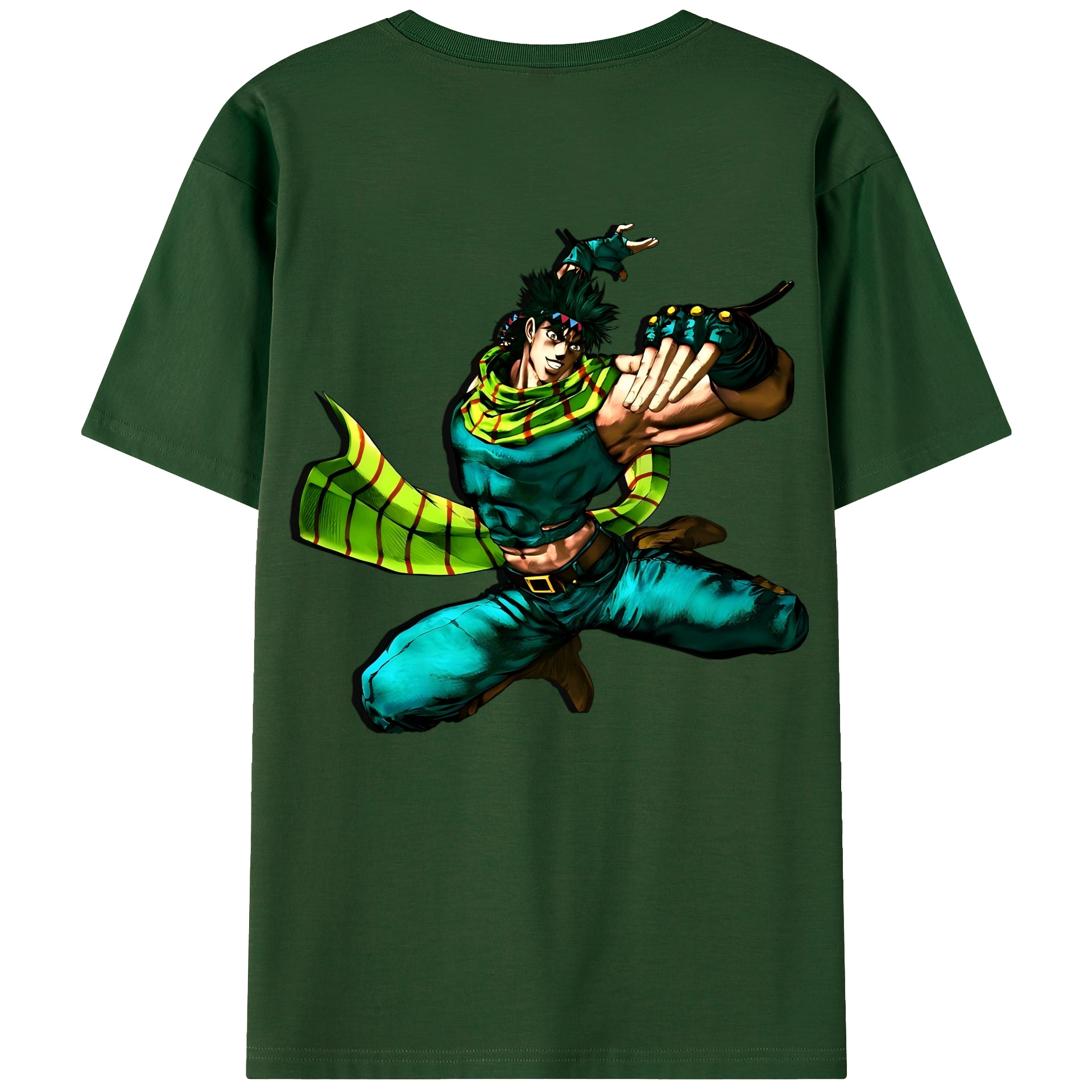 （画像用） ジョジョの奇妙な冒険 ジョセフ?ジョースター JoJo's Bizarre Adventure Joseph Joestar 綿100％半袖Tシャツ（背面プリント）